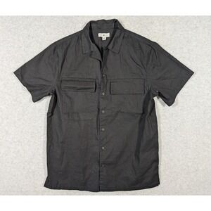BP Men Shirt‎ Medium Ripstop Short Sleeve Collared Casual Cotton Basic